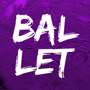 Ballet text with purple background