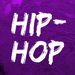 HIP-HOP text with purple background